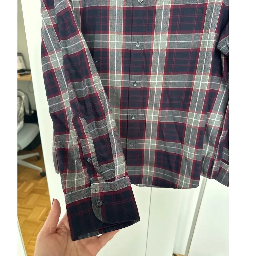 UNTUCKit Men's Plaid Button-Up Long Sleeve Shirt Alentejo, Size XL, Like New